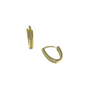 Brinco Click Oval Cravejado