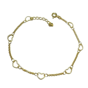 Pulseira 7 Corações Vazados