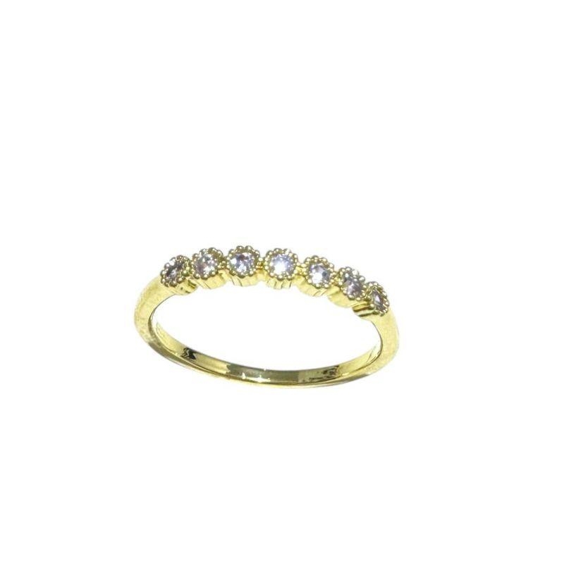 Anel Aparador 7 Bolinhas Zirconia