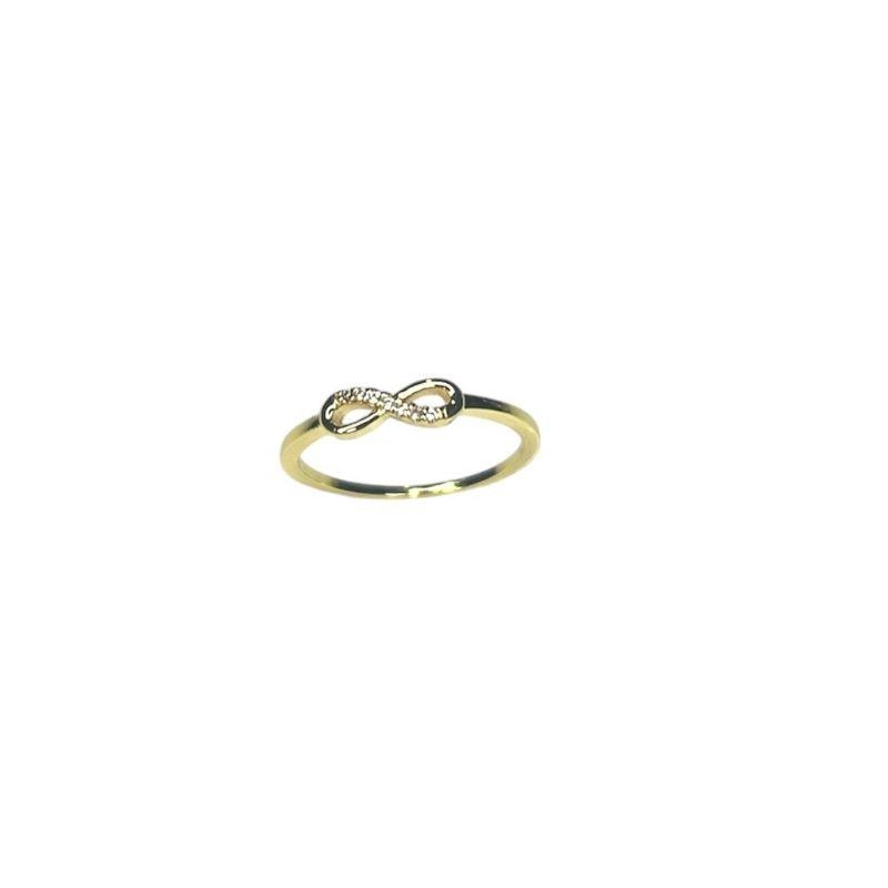 Anel Infinito Zirconia Cristal