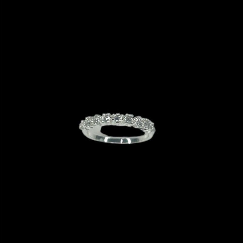 Anel Prata Aparador C/ Zirconia