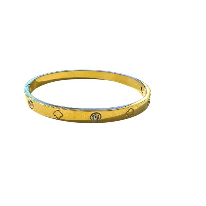 Bracelete C/ Zirconia/Trevo