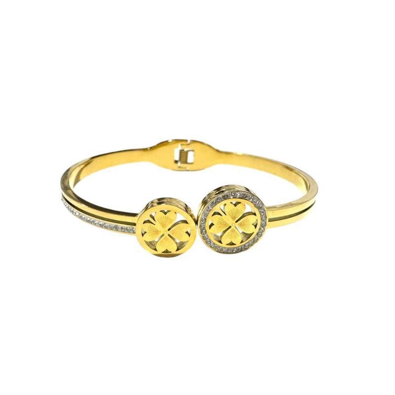 Bracelete Trevo C/ Cravejado