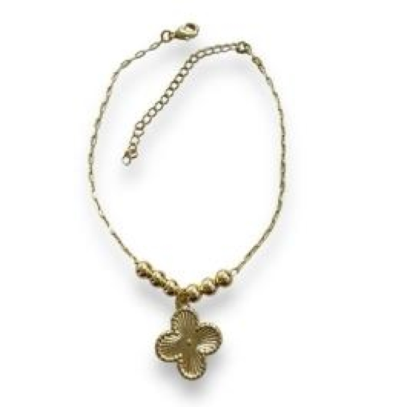 Pulseira 6 Bolinhas Com Trevo