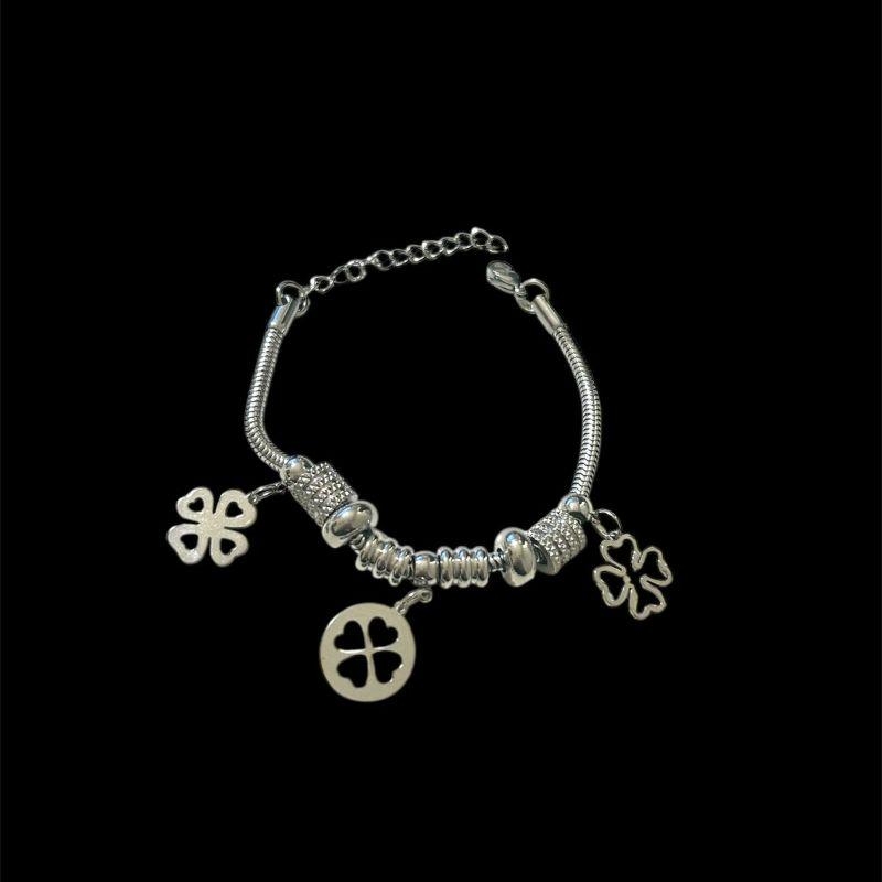 Pulseira Pandora 3 Trevo Vazado