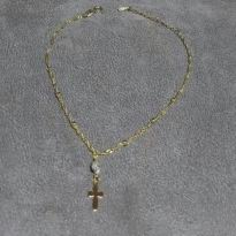 Tornozeleira Bolinha 1 Zircônias e Cruz