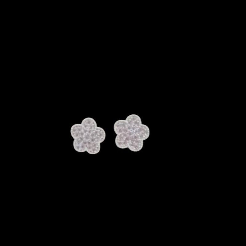 Brinco Fixo Flor Cravejada