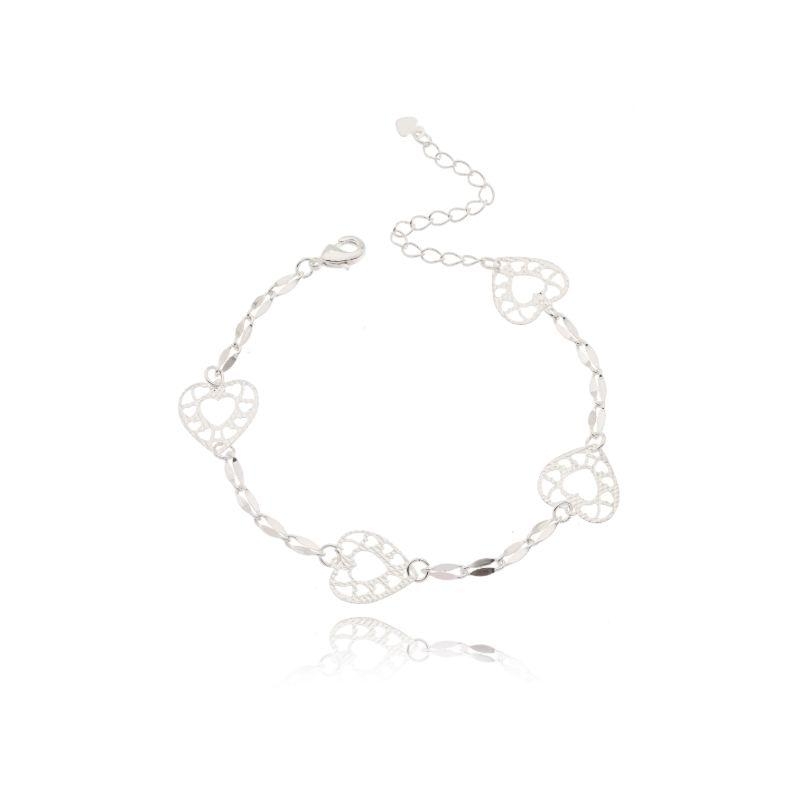 Pulseira Elos c/ Corações Filigranados