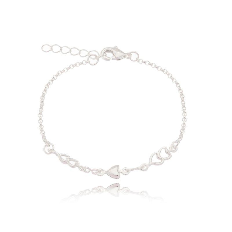 Pulseira Infantil Corações Entrelaçados