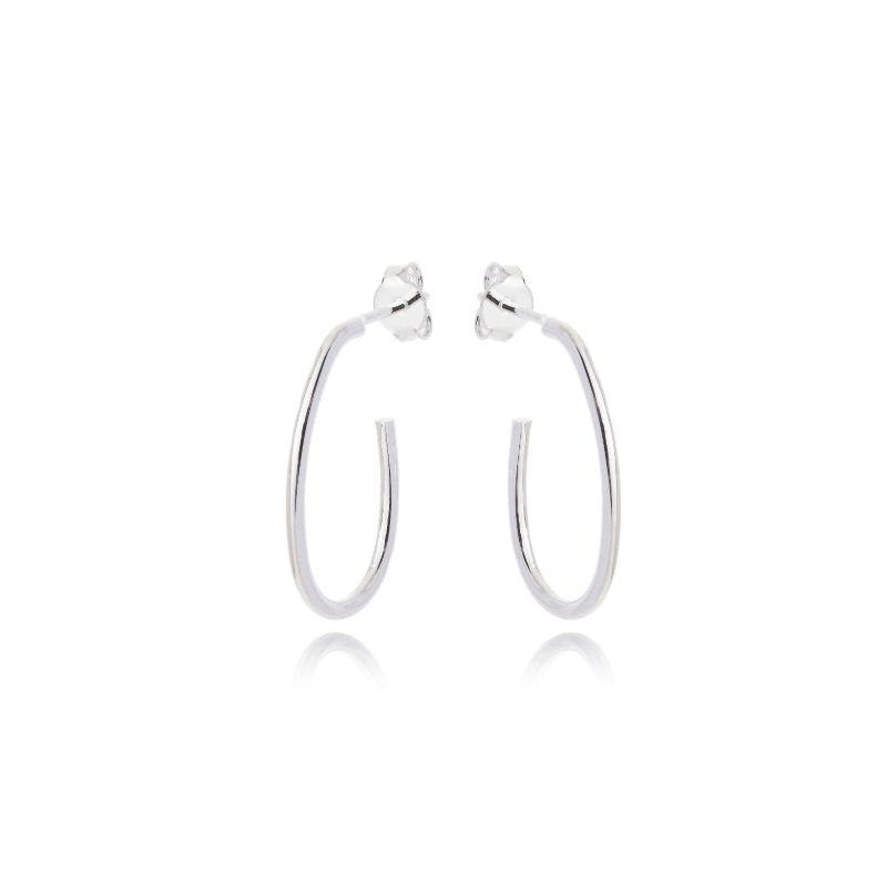 Argola Fio Liso Oval