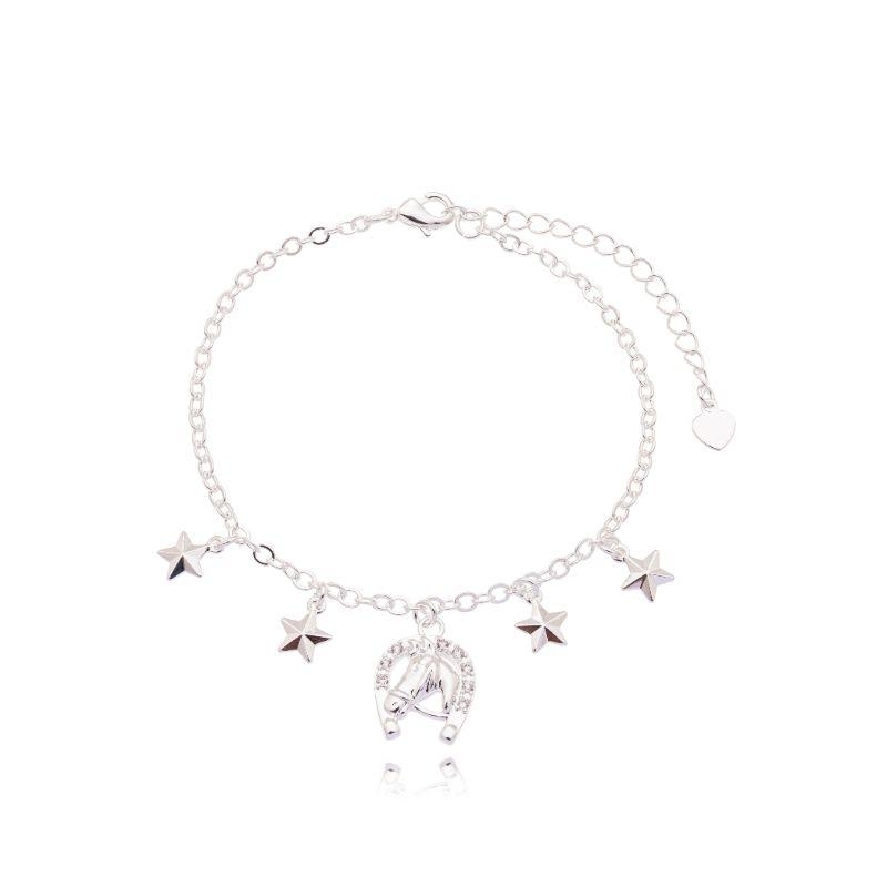 Pulseira Estrelas c/Pingente Ferradura