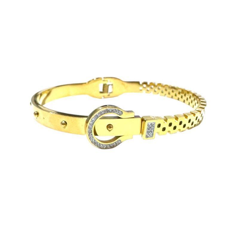 Bracelete Fivela de Cinto C/ Cravejado