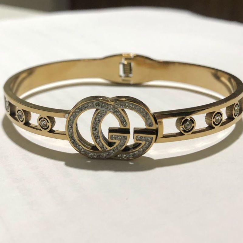 Bracelete Gucci Cravejado c/ Ponto De Luz