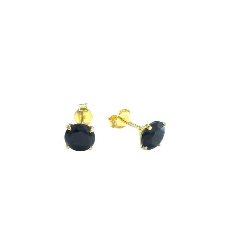 Brinco Fixo Ponto de Luz 5 MM Zirconia Preta