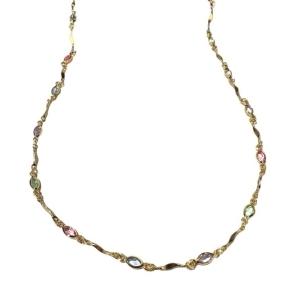 Choker Pedras Zirconias Multicor