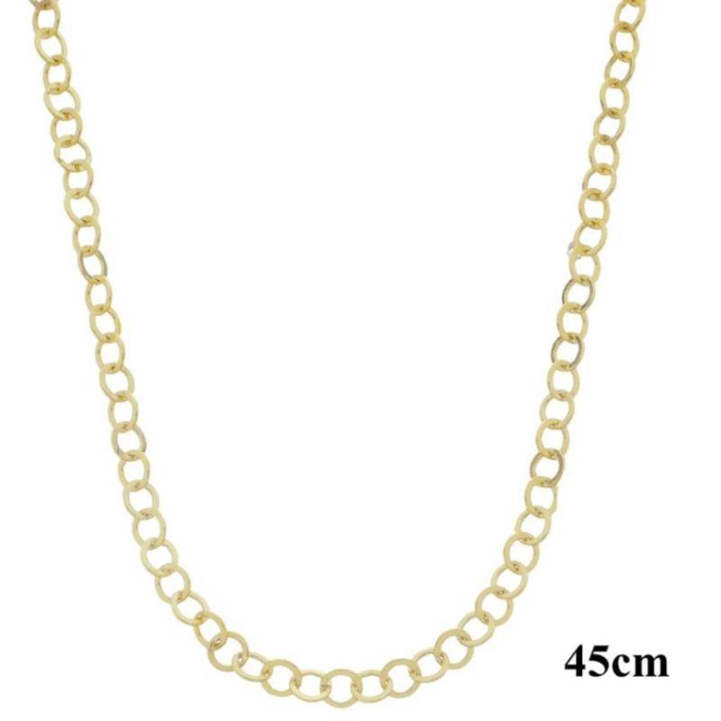 Corrente Feminina 45 Cm Elo Longo