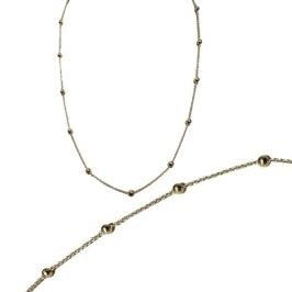 Corrente Feminina 45Cm 16 Bolinhas