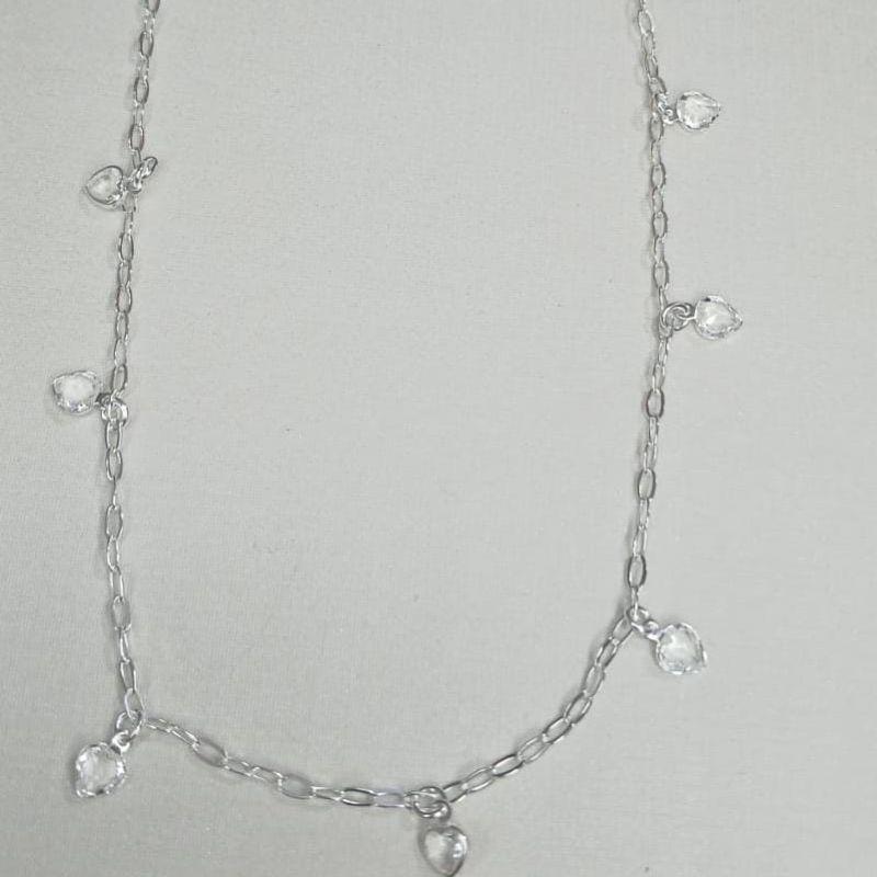 Corrente Zirconia Coraçao 45c