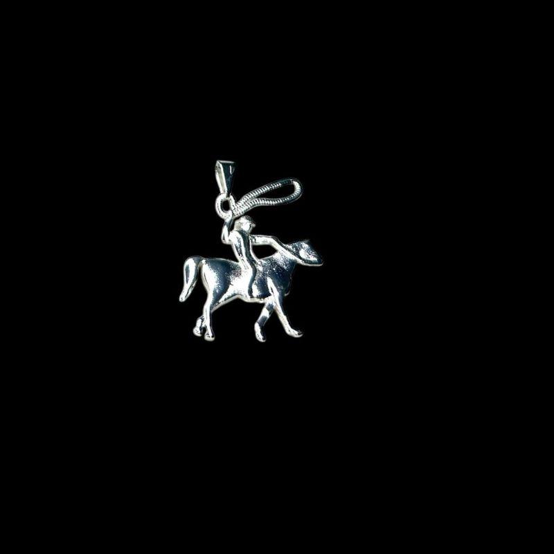Pingente Cavalo C/Cowboy