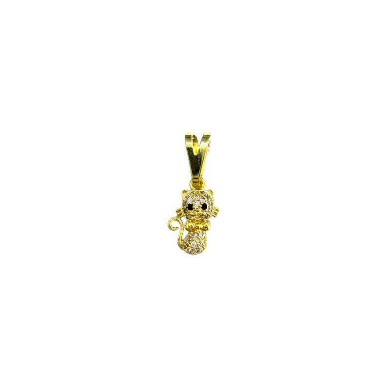 Pingente Gatinho Cravejado