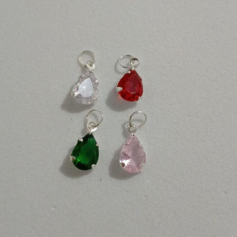 Pingente Zirconia Gota Colorido