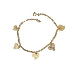 Pulseira 5 Corações Trabalhado