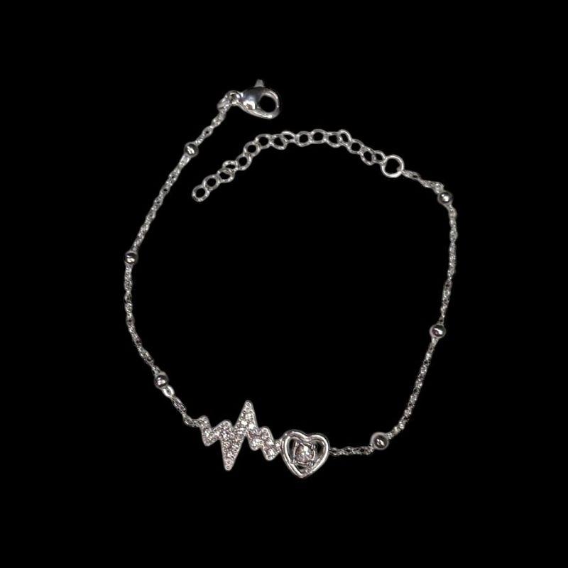 Pulseira Batimentos Cardiaco C/ Coração C/ 6 Bolinhas
