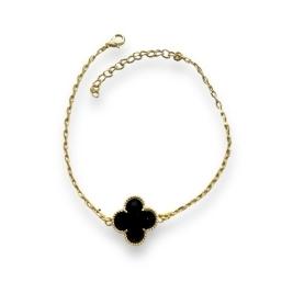 Pulseira Trevo Preto/Verde e vermelho
