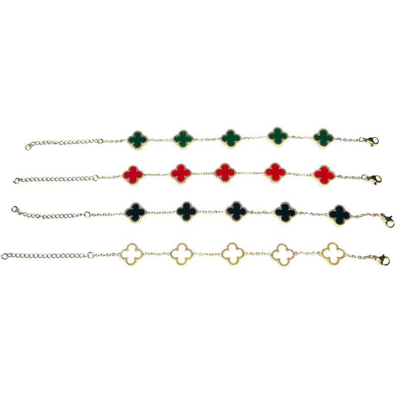 Pulseira Vintage Trevo Multicor
