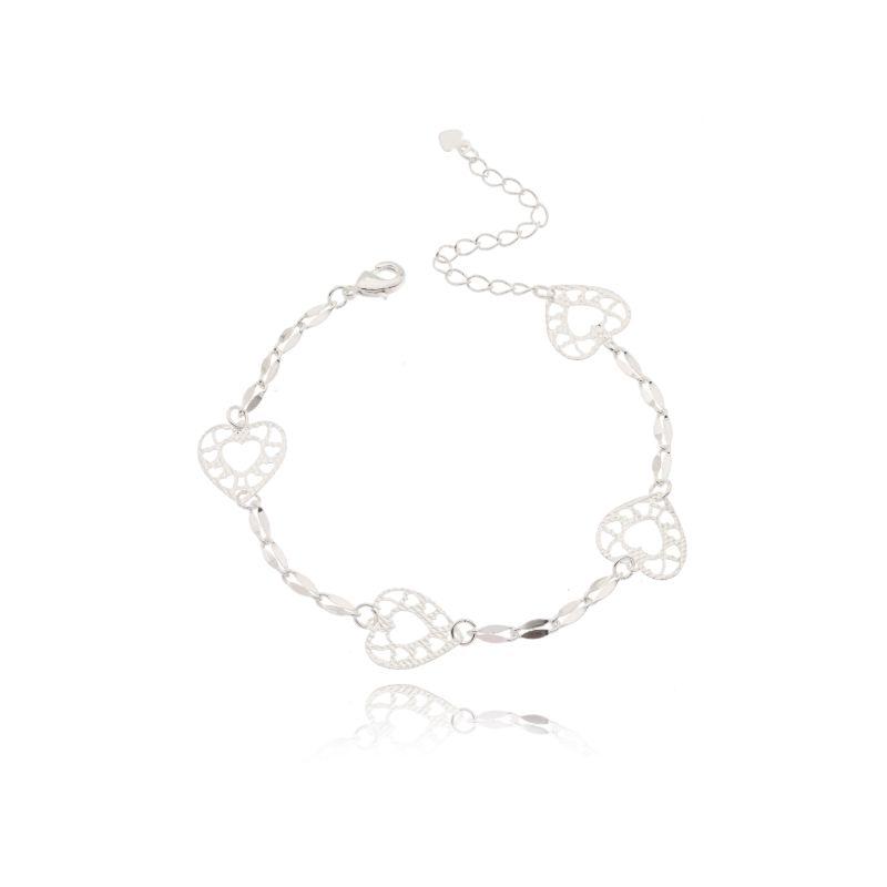 Pulseira Elos c/ Corações Filigranados