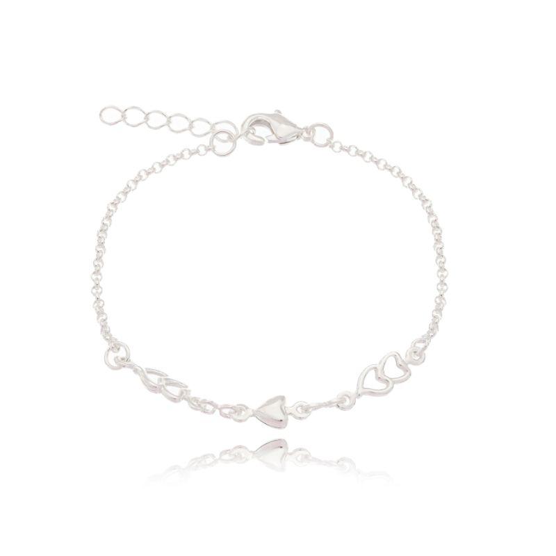 Pulseira Infantil Corações Entrelaçados