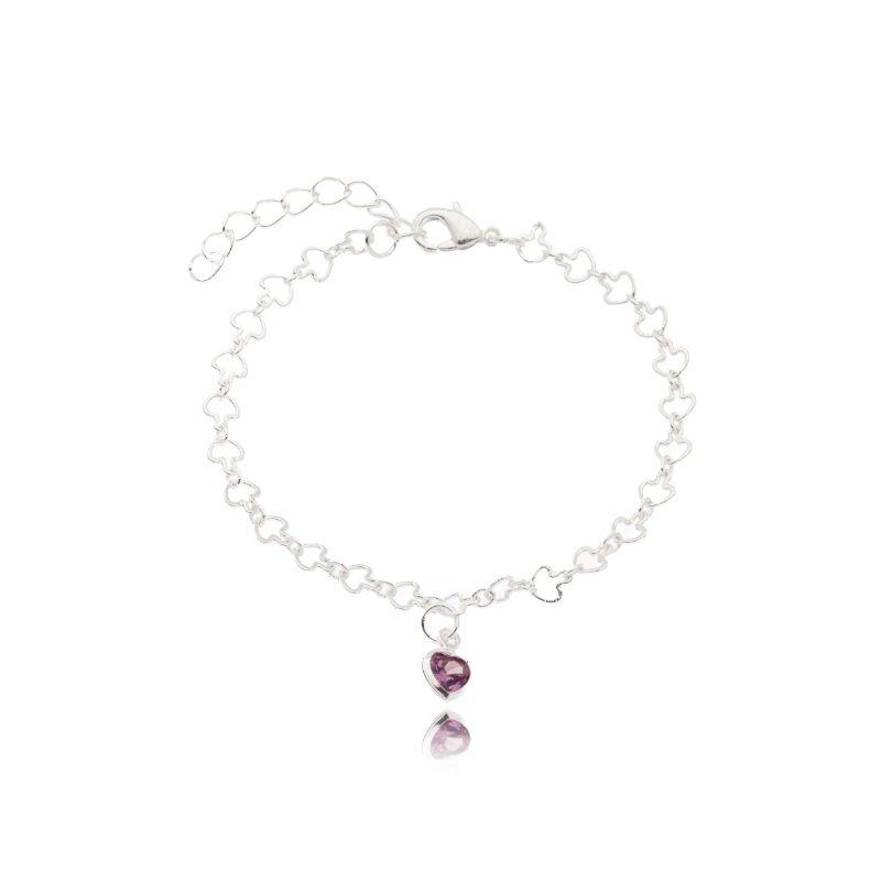 Pulseira Infantil Malha c/ Coraçãozinho