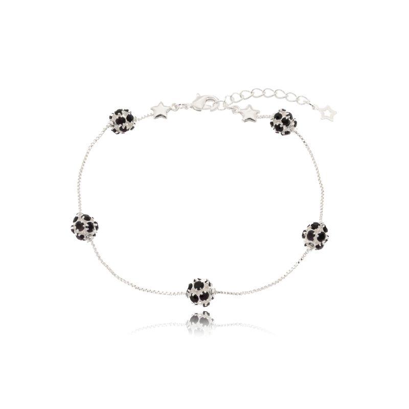 Pulseira Veneziana C/ Bolinhas Diamantadas